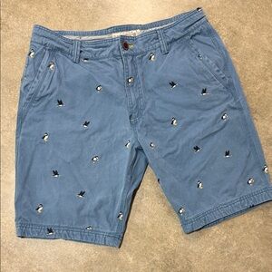 Fat Face Blue Embroidered Puffin Men's Shorts